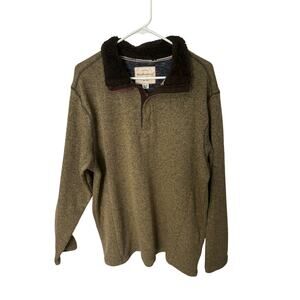 Men’s Weatherproof super soft sweater w/ faux fur lined collar size XL